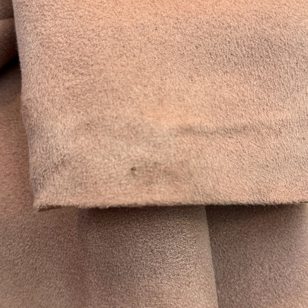 Chico's Womens 0 S/4 Salmon Pink Blazer Suede Collarless Open Front Career Lined - Picture 9 of 10